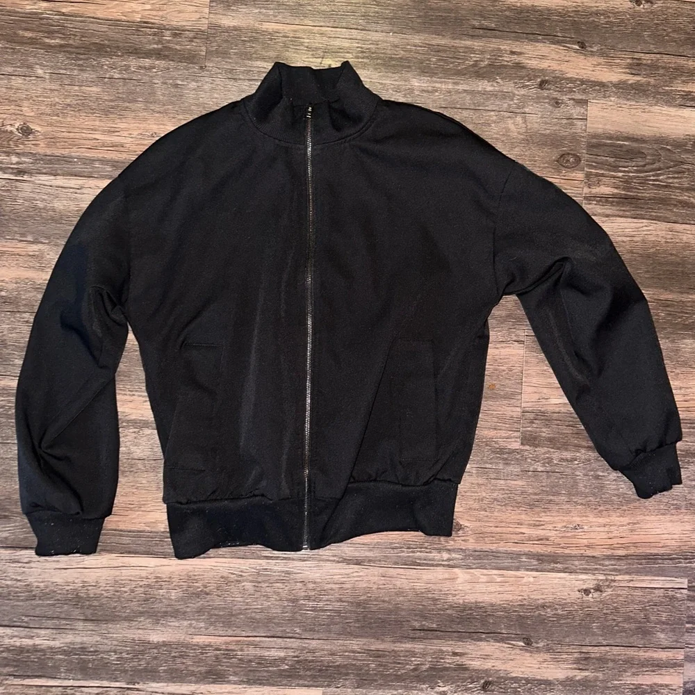 Black Jacket with Red Green Orange White stripes size S - Picture 4 of 15